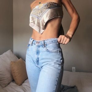 Vintage Silky Paisley Scarf